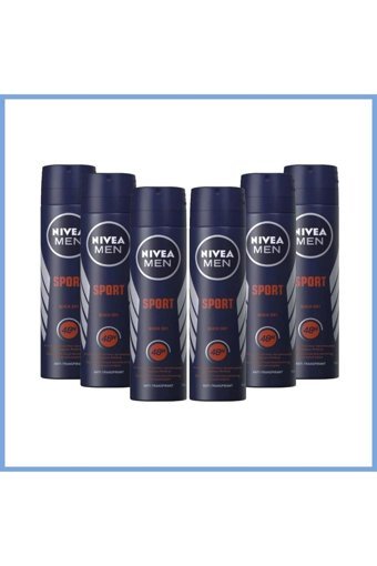 Nivea Sport Pudrasız Ter Önleyici Antiperspirant Sprey Erkek Deodorant 6x150 ml