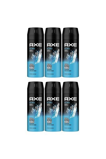 Axe Ice Chill Pudrasız Ter Önleyici Sprey Erkek Deodorant 6x150 ml