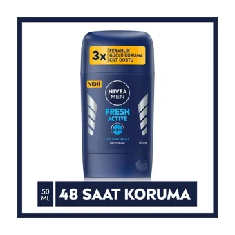 Nivea Fresh Active Pudrasız Ter Önleyici Stick Erkek Deodorant 50 ml