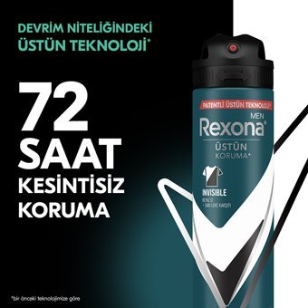 Rexona Üstün Koruma Invisible Black+White Pudrasız Ter Önleyici Antiperspirant Sprey Erkek Deodorant 150 ml