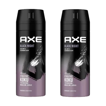 Axe Black Night Pudrasız Ter Önleyici Sprey Erkek Deodorant 2x150 ml