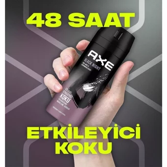 Axe Black Night Pudrasız Ter Önleyici Sprey Erkek Deodorant 2x150 ml