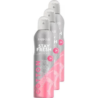 Farmasi Stay Fresh Pudrasız Ter Önleyici Sprey Kadın Deodorant 3x150 ml