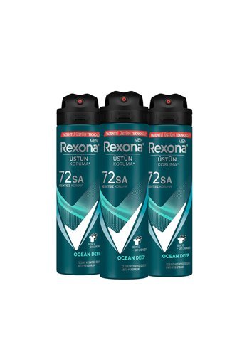 Rexona Men Ocean Deep Pudrasız Ter Önleyici Antiperspirant Sprey Erkek Deodorant 3x150 ml