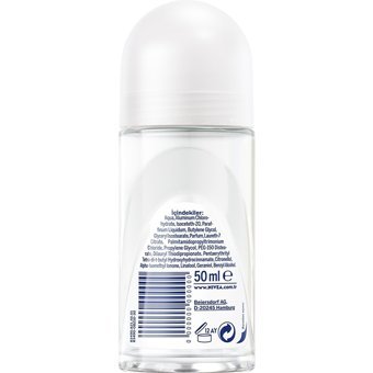 Nivea Black&White Invisible Güçlü Etki Pudrasız Ter Önleyici Antiperspirant Roll-On Kadın Deodorant 50 ml
