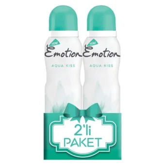 Emotion Aqua Kiss Pudrasız Sprey Kadın Deodorant 2x150 ml