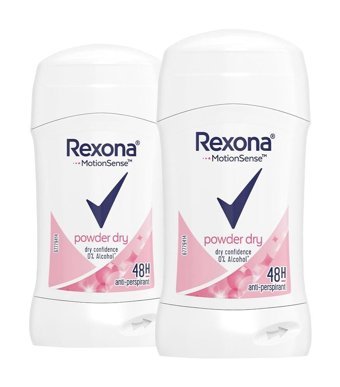 Rexona Powder Dry Pudralı Ter Önleyici Antiperspirant Stick Kadın Deodorant 2x40 ml