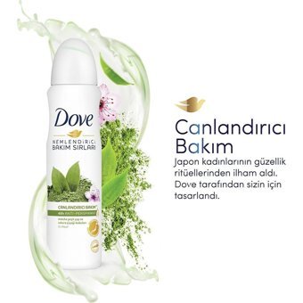 Dove Nemlendirici Bakım Sırları Pudrasız Ter Önleyici Antiperspirant Sprey Kadın Deodorant 3x150 ml
