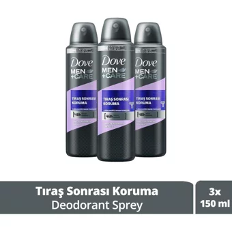 Dove Men +Care Pudrasız Ter Önleyici Antiperspirant Sprey Erkek Deodorant 3x150 ml