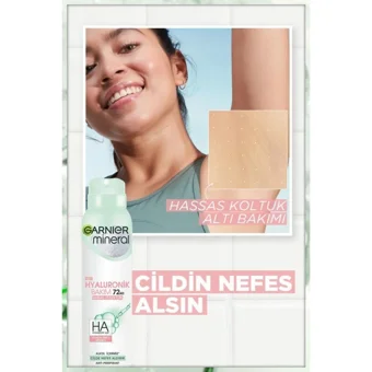 Garnier Mineral Hyaluronik Bakım Pudrasız Ter Önleyici Antiperspirant Sprey Kadın Deodorant 3x150 ml