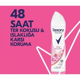 Rexona Sexy Bouquet Pudrasız Ter Önleyici Antiperspirant Sprey Kadın Deodorant 3x150 ml