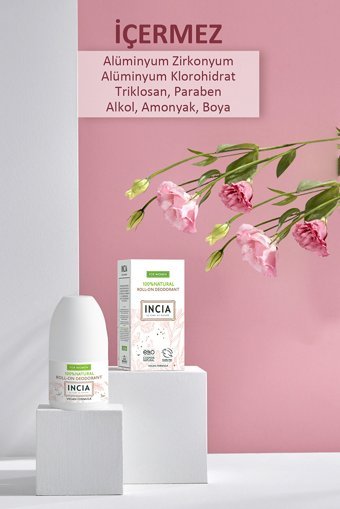 Incia Pudrasız Organik Roll-On Kadın Deodorant 50 ml