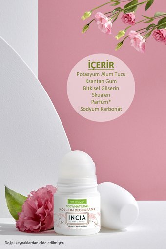 Incia Pudrasız Organik Roll-On Kadın Deodorant 50 ml