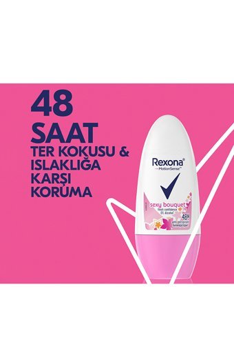 Rexona Sexy Bouquet Pudrasız Ter Önleyici Antiperspirant Roll-On Kadın Deodorant 2x50 ml