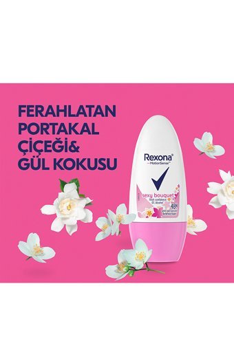 Rexona Sexy Bouquet Pudrasız Ter Önleyici Antiperspirant Roll-On Kadın Deodorant 2x50 ml