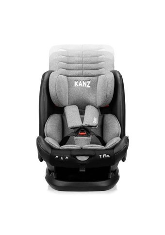 Kanz T Fix Isofixli-Emniyet Kemerli 9-36 kg Yatabilen Yükseklik Ayarlı Çift Yönlü Oto Koltuğu Füme