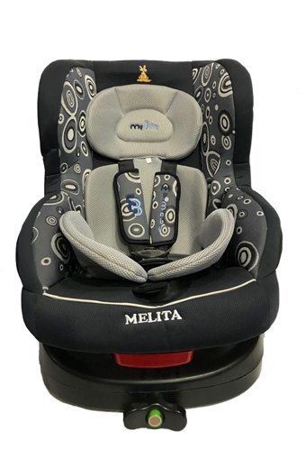 My Baby Melita Isofixli 9-18 kg Yatabilen Yükseklik Ayarlı Çift Yönlü Oto Koltuğu Gri Siyah
