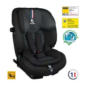 Renolux Olymp Isofixli-Emniyet Kemerli 9-36 kg Adac Sertifikalı Yatabilen Yükseklik Ayarlı Sürüş Yönü Oto Koltuğu Siyah