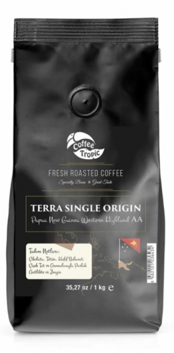 Coffee Tropic Single Origin Çiçek - Tütün Aromalı Papua New Guinea Western Highland Aa Arabica Çekirdek Filtre Kahve 1 kg