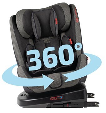 Holmer Infiny Twist Isofixli 360 Derece Dönen 0-36 kg Yatabilen Yükseklik Ayarlı Çift Yönlü Oto Koltuğu Siyah