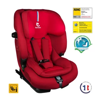 Renolux Olymp Isofixli-Emniyet Kemerli 9-36 kg Adac Sertifikalı Yatabilen Yükseklik Ayarlı Sürüş Yönü Oto Koltuğu Kırmızı