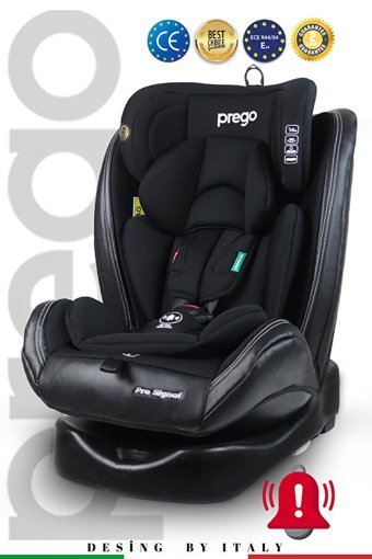 Profix Pro Signal Isofixli-Emniyet Kemerli 360 Derece Dönen 0-36 kg Yatabilen Yükseklik Ayarlı Çift Yönlü Oto Koltuğu Siyah