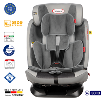 Holmer Aero Isofixli 9-36 kg Yatabilen Yükseklik Ayarlı Sürüş Yönü Oto Koltuğu Gri
