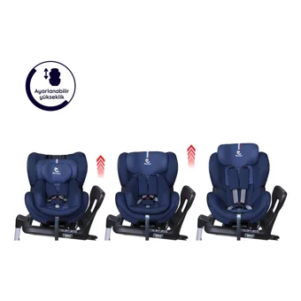 Renolux Gaia Isofixli 0-18 kg Yatabilen Çift Yönlü Oto Koltuğu Lacivert
