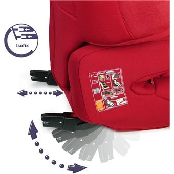 Renolux Reno Fix Softness Isofixli 15-36 kg Adac Sertifikalı Yatabilen Yükseklik Ayarlı Oto Koltuğu Kırmızı