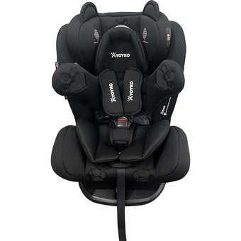 Yoyko Rabbit Isofixli-Emniyet Kemerli 360 Derece Dönen 0-36 kg Yatabilen Yükseklik Ayarlı Çift Yönlü Oto Koltuğu Siyah