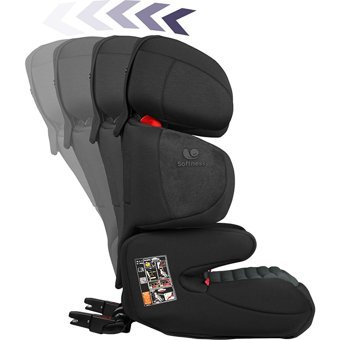 Renolux Reno Fix Softness Isofixli 15-36 kg Adac Sertifikalı Yatabilen Yükseklik Ayarlı Oto Koltuğu Siyah