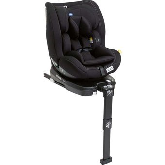Leva Store Seat3 Fit Emniyet Kemerli 360 Derece Dönen 9-21 kg Yatabilen Yükseklik Ayarlı Çift Yönlü Oto Koltuğu Siyah