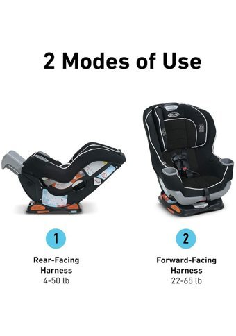 Graco Extend2fit Isofixli 9-36 kg Yatabilen Yükseklik Ayarlı Sürüş Yönü Oto Koltuğu Gri