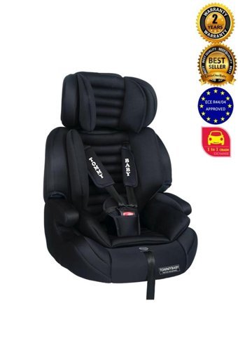 Tommy Baby Emniyet Kemerli 9-36 kg Yükseklik Ayarlı Sürüş Yönü Oto Koltuğu Gri Siyah