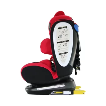 Yoyko Bear Isofixli-Emniyet Kemerli 360 Derece Dönen 0-36 kg Yatabilen Yükseklik Ayarlı Çift Yönlü Oto Koltuğu Kırmızı