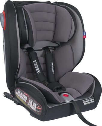 Tommy Baby Smart Fix Isofixli 9-36 kg Yükseklik Ayarlı Sürüş Yönü Oto Koltuğu Gri Siyah