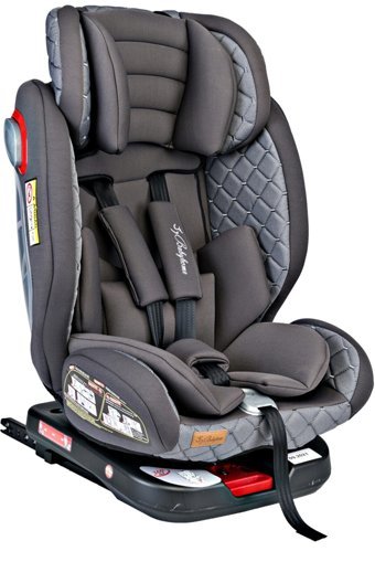 Baby Home 910 Nautilus Fix Isofixli-Emniyet Kemerli 360 Derece Dönen 0-36 kg Yatabilen Çift Yönlü Oto Koltuğu Gri