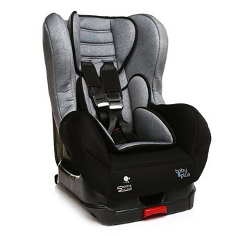 Baby Plus Cosmo SP Isofixli-Emniyet Kemerli 9-18 kg Yatabilen Yükseklik Ayarlı Sürüş Yönü Oto Koltuğu Gri Siyah