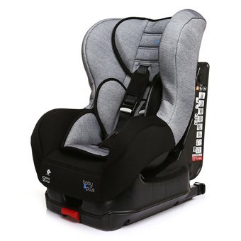 Baby Plus Cosmo SP Isofixli-Emniyet Kemerli 9-18 kg Yatabilen Yükseklik Ayarlı Sürüş Yönü Oto Koltuğu Gri Siyah