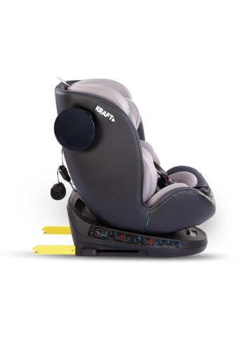 Kraft Lucca Isofixli 360 Derece Dönen 0-36 kg Yatabilen Yükseklik Ayarlı Sürüş Yönü Oto Koltuğu Gri