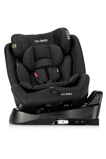 Uni Baby Golden Fix Isofixli 360 Derece Dönen 0-36 kg Yatabilen Yükseklik Ayarlı Çift Yönlü Oto Koltuğu Füme