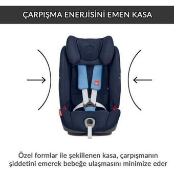 Cybex GB Everna Isofixli-Emniyet Kemerli 9-36 kg Yatabilen Sürüş Yönü Oto Koltuğu Gri