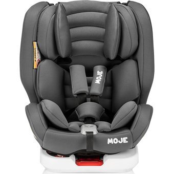 Moje Safe Up Isofixli-Emniyet Kemerli 360 Derece Dönen 0-36 kg Yatabilen Yükseklik Ayarlı Çift Yönlü Oto Koltuğu Gri