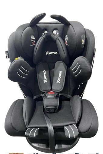 Yoyko Rabbit Isofixli-Emniyet Kemerli 360 Derece Dönen 0-36 kg Yatabilen Yükseklik Ayarlı Çift Yönlü Oto Koltuğu Gri