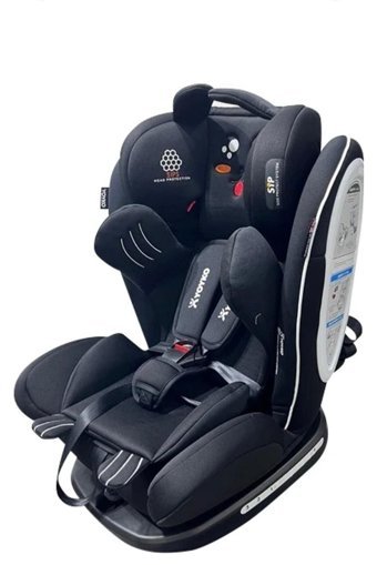 Yoyko Rabbit Isofixli-Emniyet Kemerli 360 Derece Dönen 0-36 kg Yatabilen Yükseklik Ayarlı Çift Yönlü Oto Koltuğu Gri