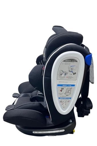 Yoyko Rabbit Isofixli-Emniyet Kemerli 360 Derece Dönen 0-36 kg Yatabilen Yükseklik Ayarlı Çift Yönlü Oto Koltuğu Gri