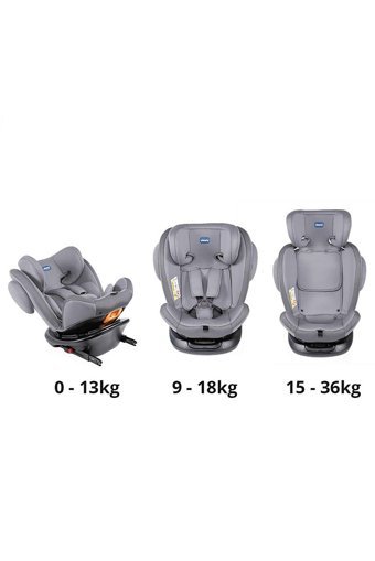 Chicco Unico Plus Isofixli-Emniyet Kemerli 360 Derece Dönen 0-36 kg Yatabilen Sürüş Yönü-Sürüş Yönü Tersi Oto Koltuğu Siyah