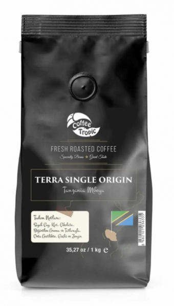 Coffee Tropic Terra Single Origin Tatlı Meyve - Tütün Aromalı Tanzania Mbeya Arabica Çekirdek Filtre Kahve 1 kg
