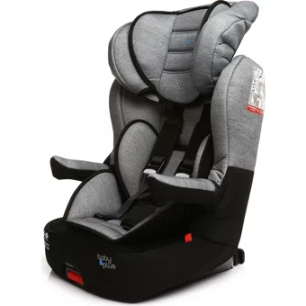 Baby Plus I-Max Lüx Isofixli-Emniyet Kemerli 9-36 kg Yükseklik Ayarlı Sürüş Yönü Oto Koltuğu Gri Siyah