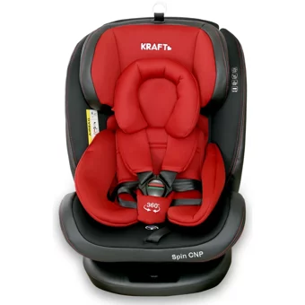 Kraft Spin Canopy Isofixli 360 Derece Dönen 0-36 kg Yatabilen Yükseklik Ayarlı Çift Yönlü Oto Koltuğu Gri